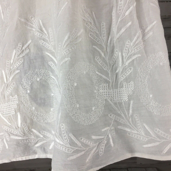 BCBG MaxAzria sz M White Silk Wrap V Neck Tank Top - Picture 6 of 8